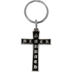 Black Sabbath Cross Metal Key Chain