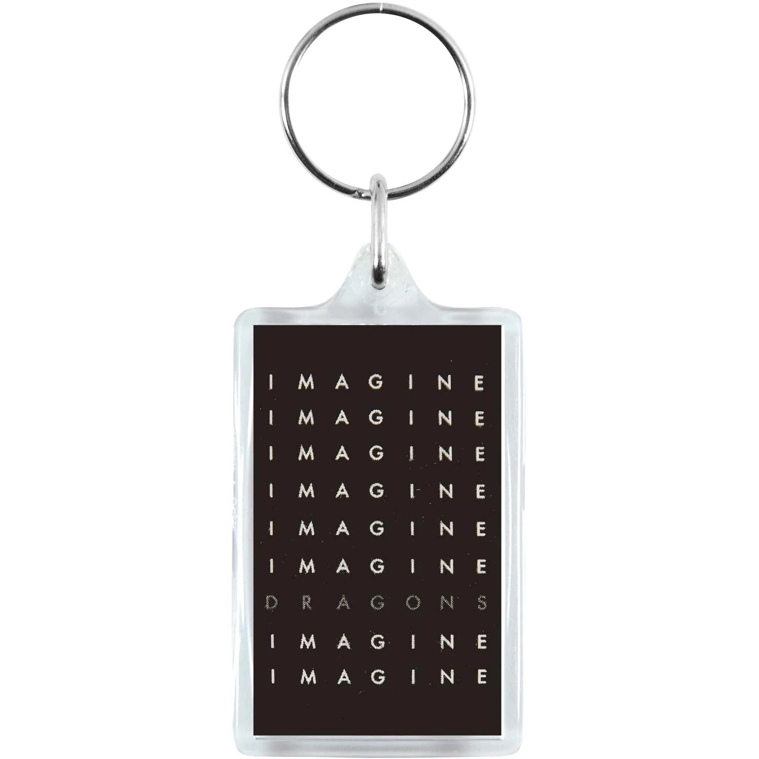 Stacked Logo Plastic Key Chain - Image 2