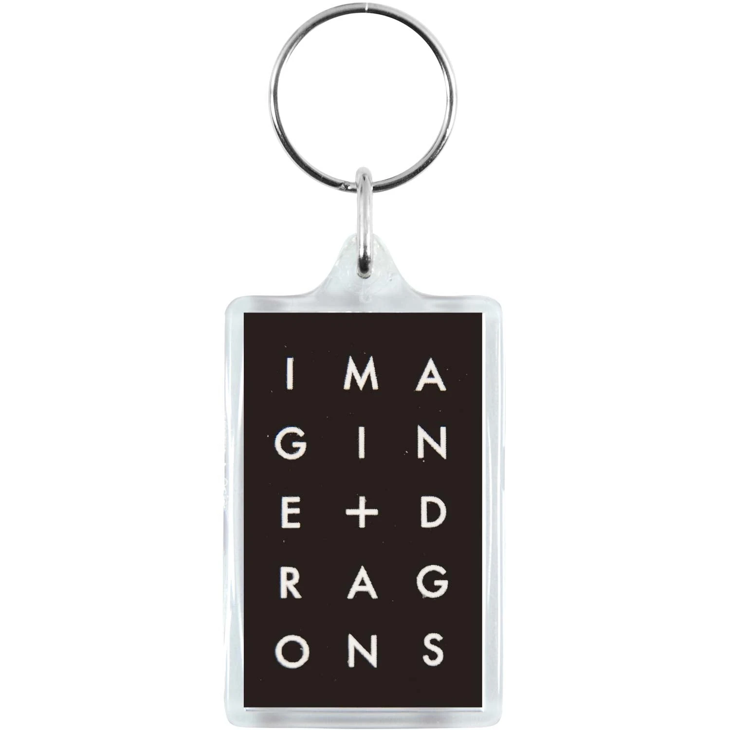 Stacked Logo Plastic Key Chain