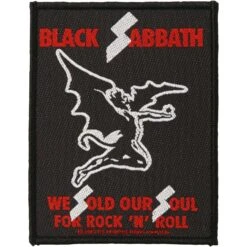 Black Sabbath Sold Our Souls Woven Patch