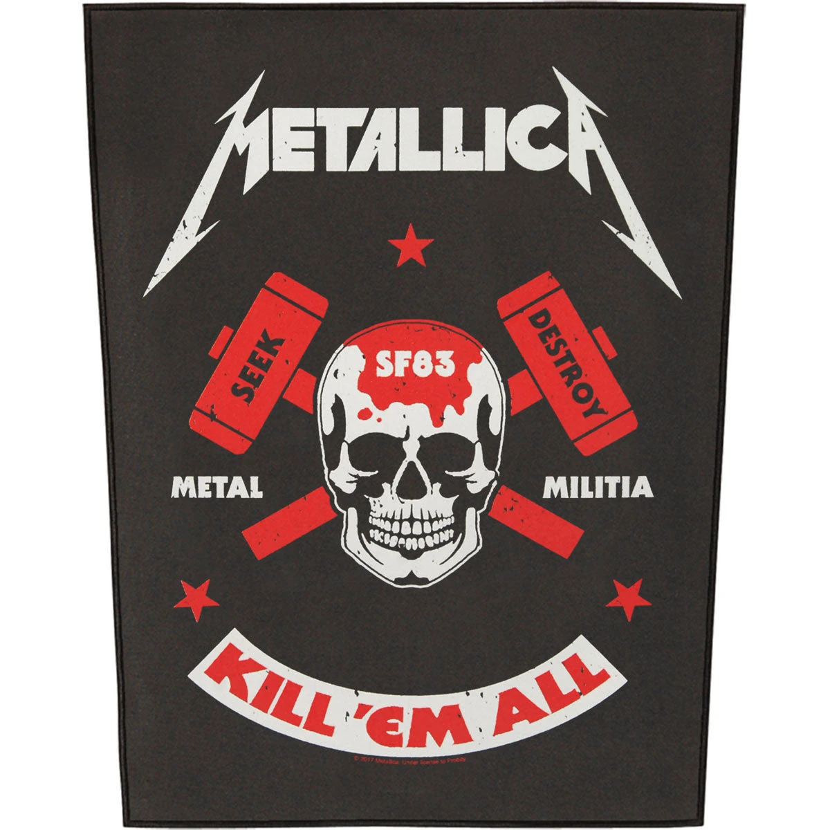 Metallica Metal Militia Back Patch