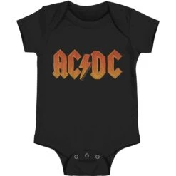 AC/DC Solid Orange Kids Bodysuit