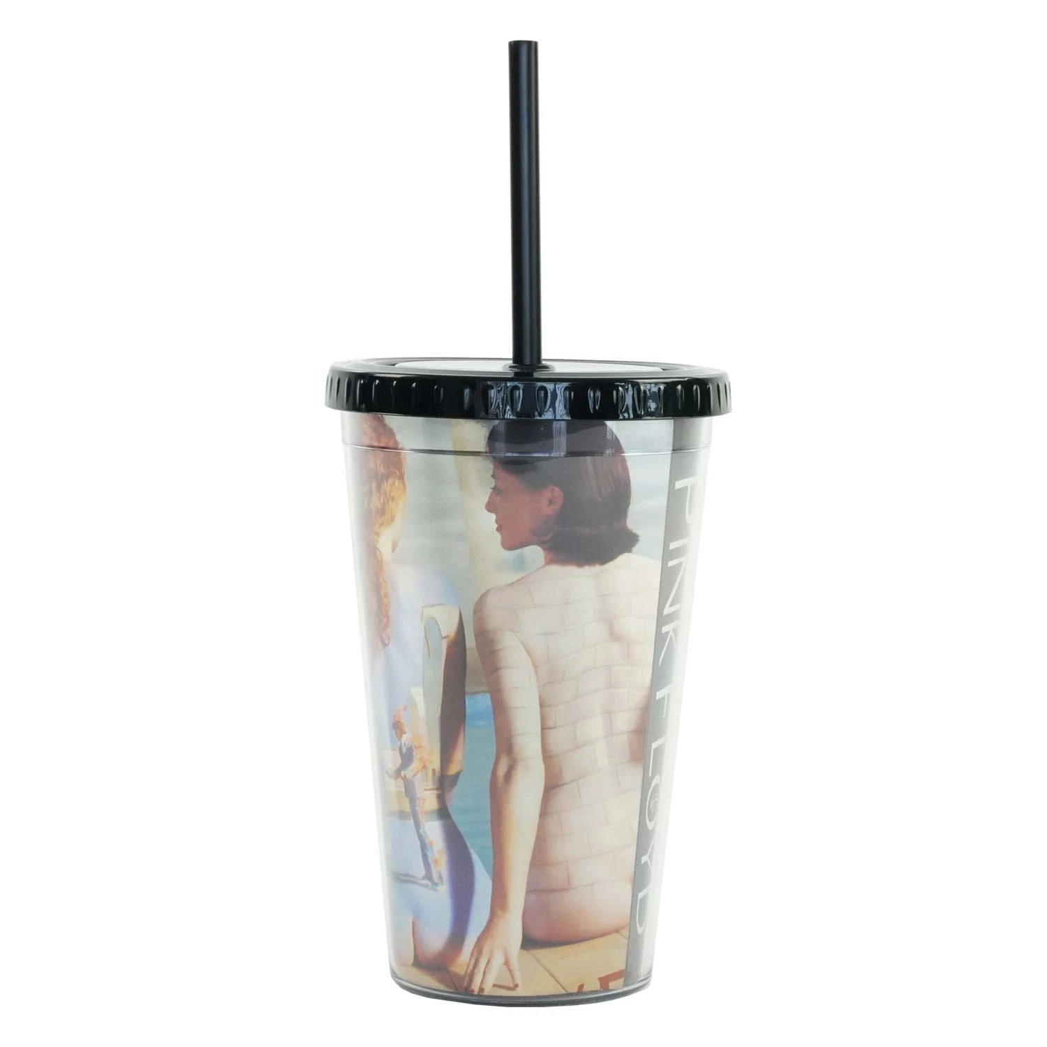 Pink Floyd Back Catalogue 16oz Foil-Printed Carnival Cup W/ Straw & Lid Straw Tumbler - Image 2