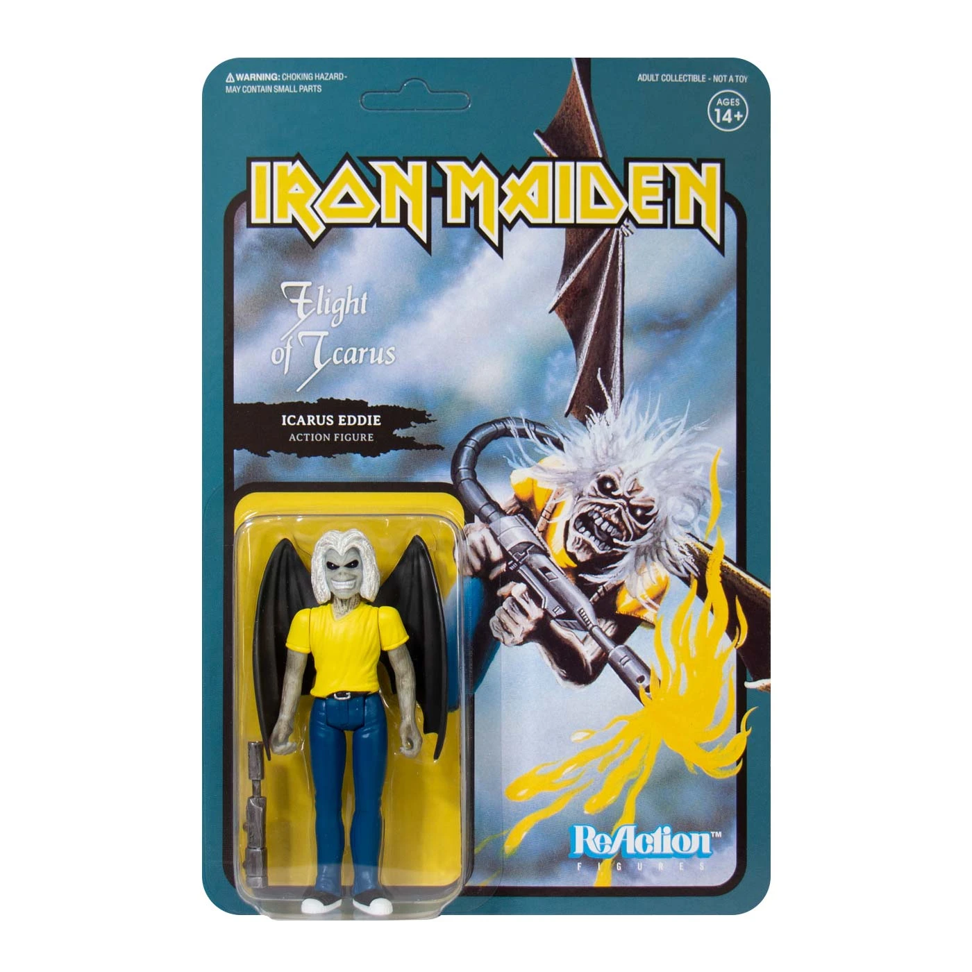 Iron Maiden Super7 Flight Of Icarus Eddie (Single Art) 3.75" ReAction Figure Action Figure
