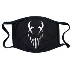 Black Mask/White Logo Face Mask