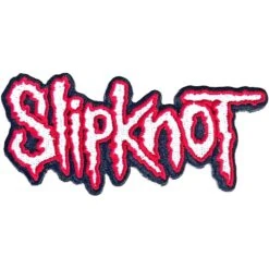 Slipknot Cut-Out Logo Red Border Embroidered Patch