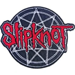 Slipknot Red Logo Over Nonogram Embroidered Patch