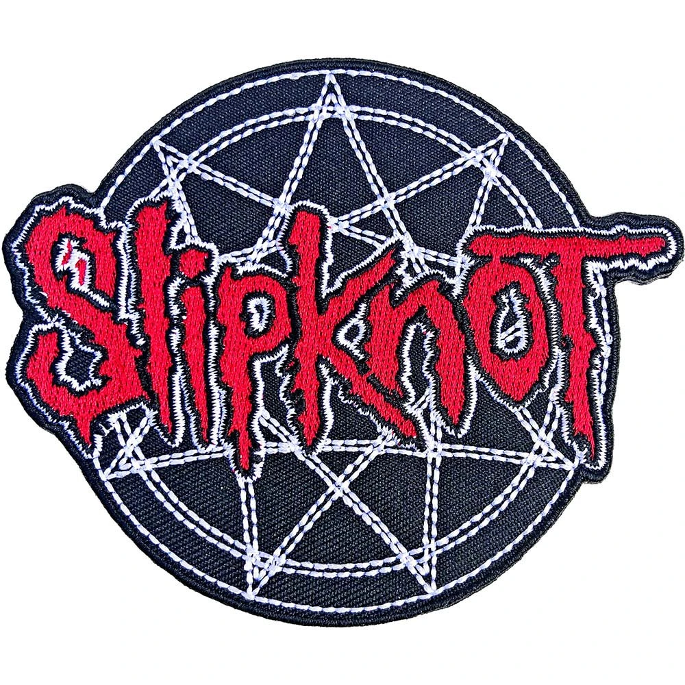 Slipknot Red Logo Over Nonogram Embroidered Patch