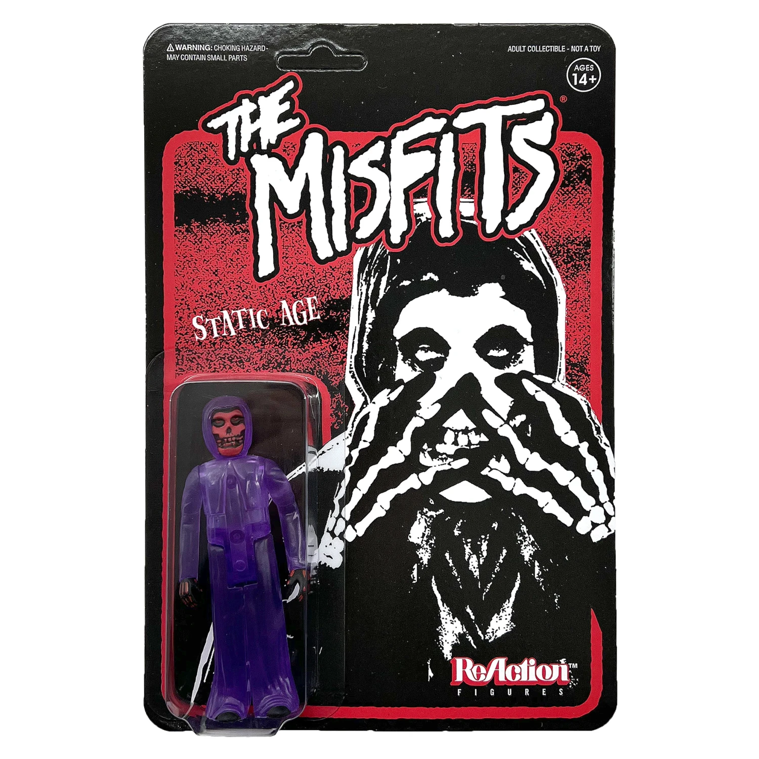 Misfits Super7 Fiend Static Age (Clear Purple) 3.75" ReAction Figure Action Figure