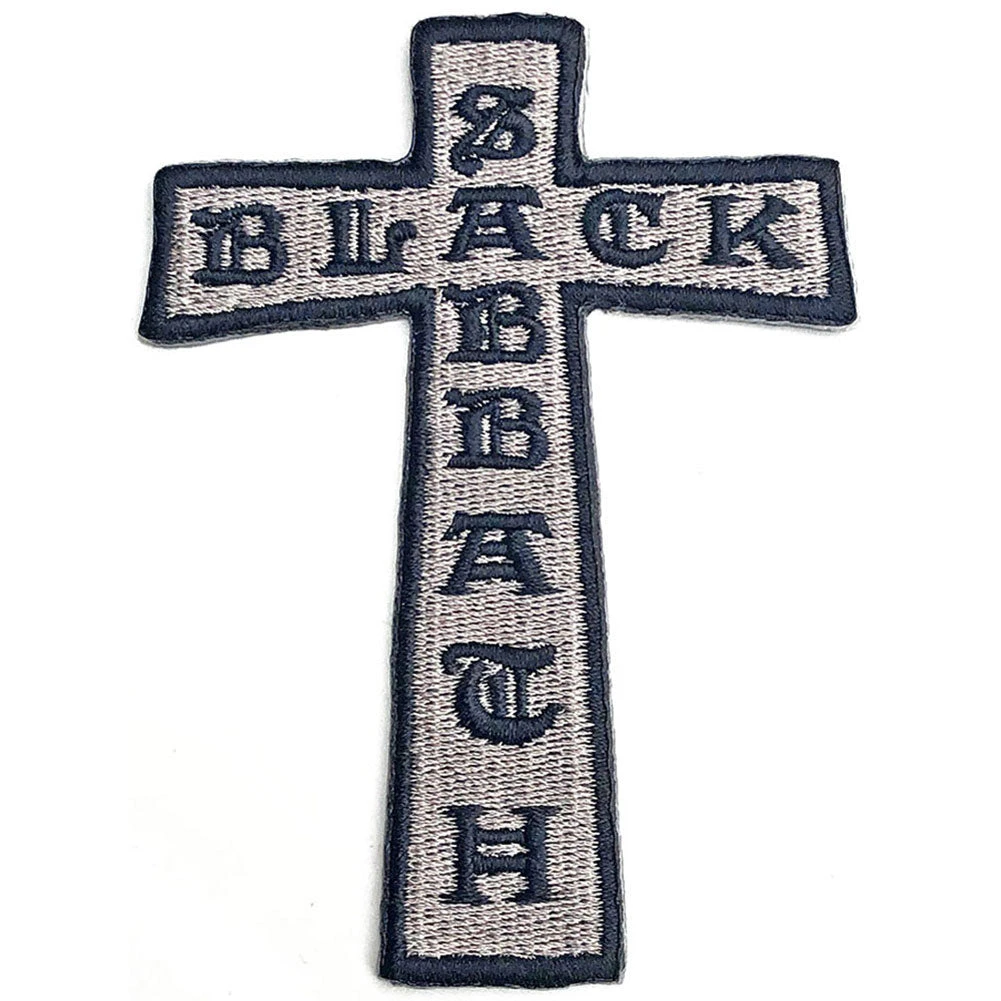 Black Sabbath Cross Embroidered Patch