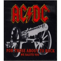 AC/DC Cannon Woven Logo Woven Patch