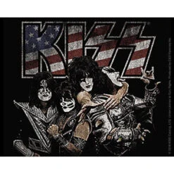 KISS Band Logo Flag Sticker