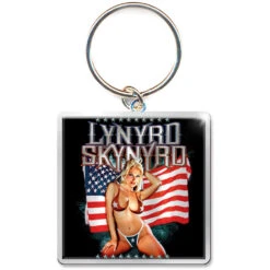 American Flag Plastic Key Chain