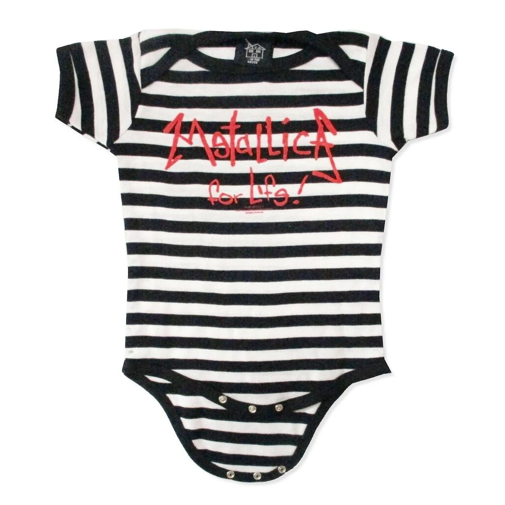 Metallica For Life Striped Jumper Bodysuit