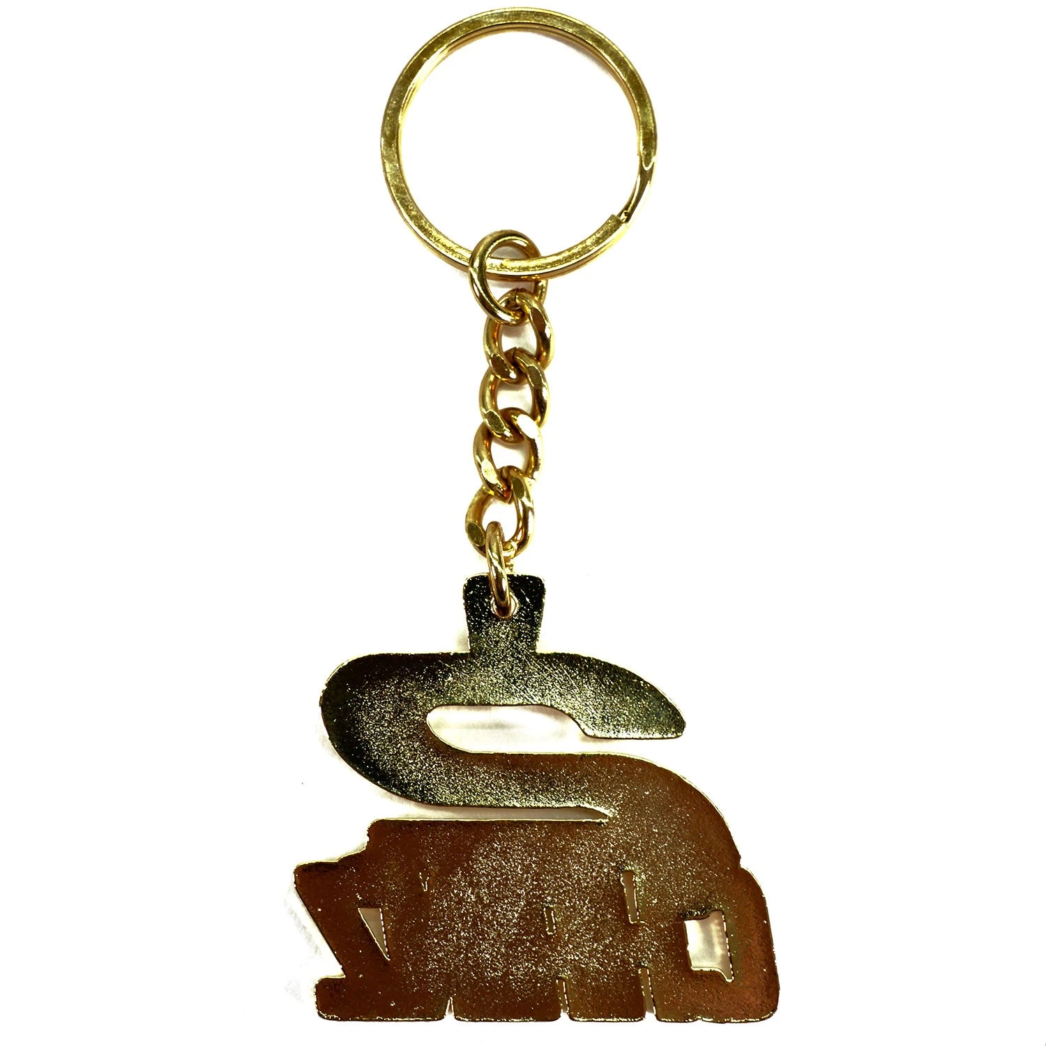 Die Cut Gold Logo Metal Key Chain - Image 2