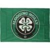 Shamrock Logo On Green BackgroundPoster Flag
